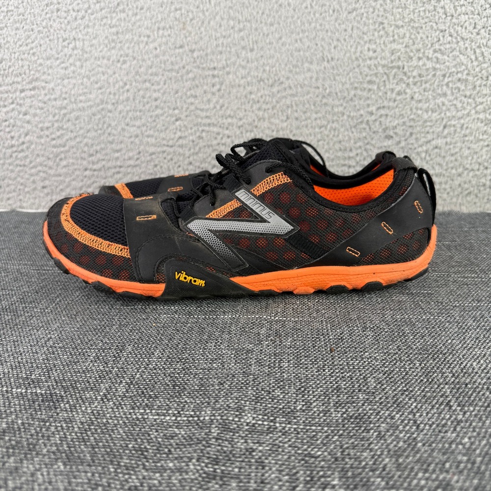 New Balance Minimus MT10BO2 Shoes Mens 11.5 Black Orange Trail Running Vibram